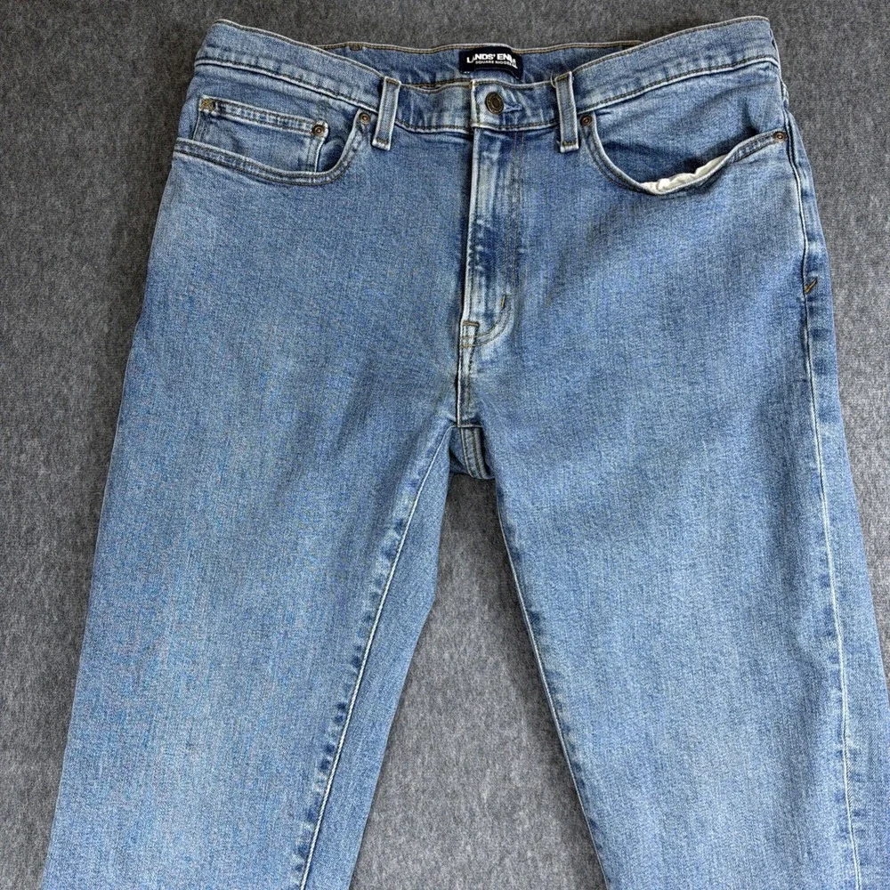 Lands End Straight Leg Jeans 36X32 Square Rigger Slim Fit Classic Outdoors